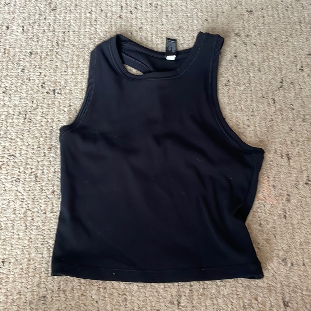 black cropped tank top size S